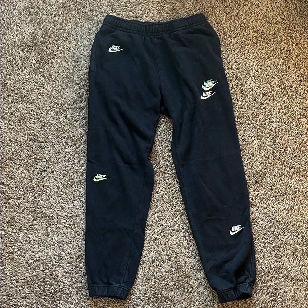 Nike Black Sweatpants with White and Green Logos - Picture 4 of 9